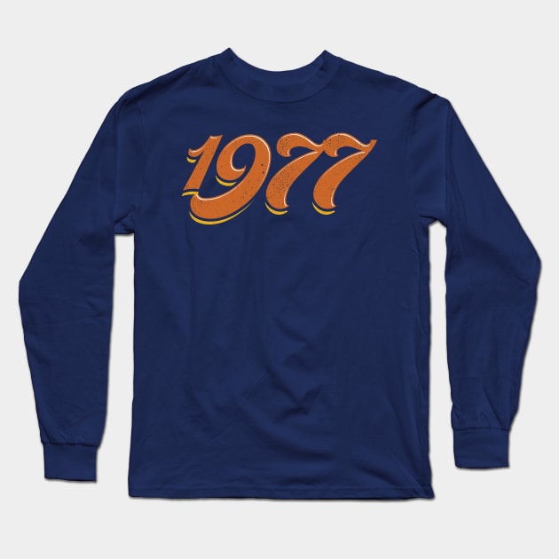 The Seventies - 1977 Long Sleeve T-Shirt by LeftCoast Graphics